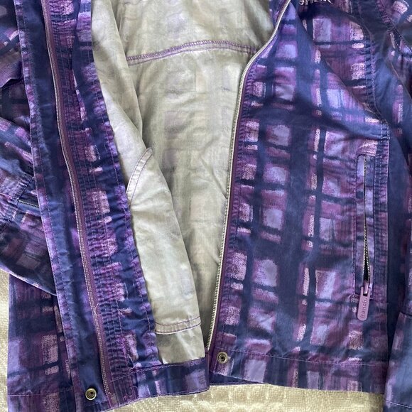 BENCH Purple/Pink Light Rain/Windbreaker 100% Cotton Jacket with Pockets Size XL - Picture 4 of 7